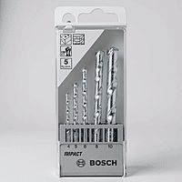 Bosch Masonry Drill Bit Set (5-Pieces set), Alloy Steel, Straight