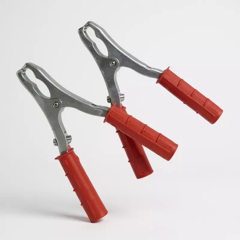 100 AMP Heavy Duty Crocodile Battery Clamp Jumper Cable Clamp (Set of 2 Red)