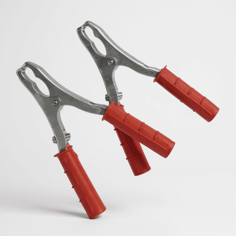 100 AMP Heavy Duty Crocodile Battery Clamp Jumper Cable Clamp (Set of 2 Red)