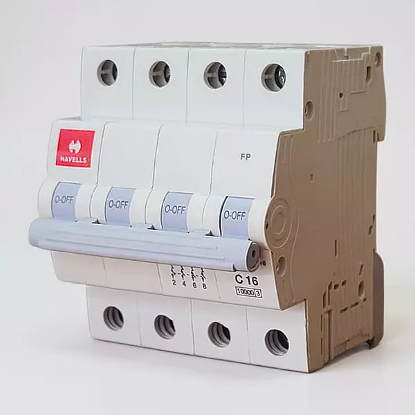 Havells 16A 4-Pole AC MCB – (C-Curve)