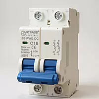 Sibass 16A 2-Pole DC MCB β 500V