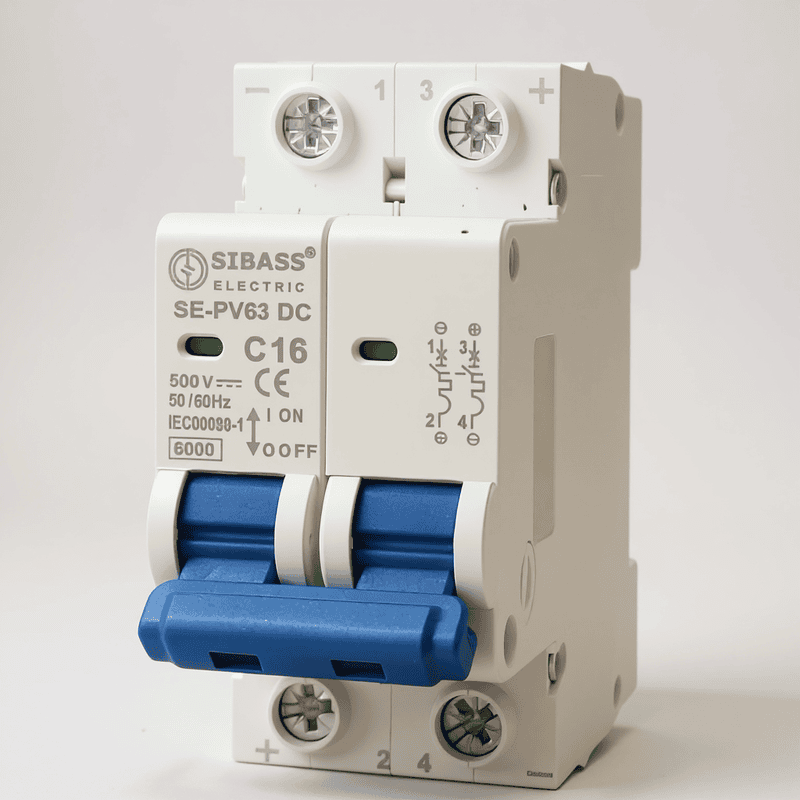 Sibass 16A 2-Pole DC MCB β 500V