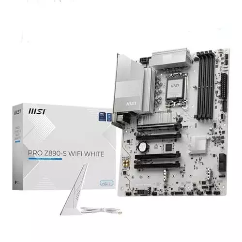 MSI PRO Z890-S WIFI White ATX Motherboard – LGA1851 | DDR5 | WiFi 7 | Thunderbolt