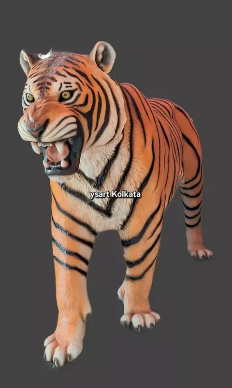 Premium FRP Tiger Statue for Home & Garden Décor – YS Art Kolkata