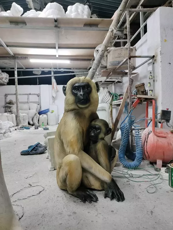 handcrafted monkey statue by ys art kolkata