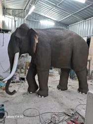 FRP elephant statue for outdoor garden and lawn