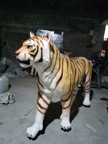 fiberglass tiger statue outdoor sculpture