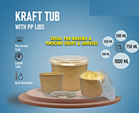 Kraft tub with PP lid 250ml