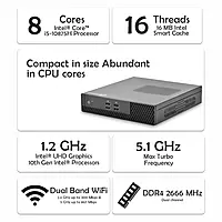 Intel i7-10875H Mini PC – 10th Gen 8-Core Processor, Dual 4K Display, HDMI, USB 3.2 & Wi-Fi 5 | SmartDeskPC