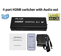 HDMI Switch 4x1 4K with Audio Output PS-HDS4X1A HDMI Switch 4x1 4K with Audio Output PS-HDS4X1A