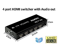 HDMI Switch 4x1 4K with Audio Output PS-HDS4X1A HDMI Switch 4x1 4K with Audio Output PS-HDS4X1A