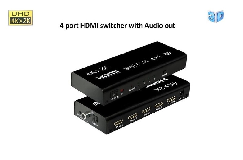 HDMI Switch 4x1 4K with Audio Output PS-HDS4X1A HDMI Switch 4x1 4K with Audio Output PS-HDS4X1A