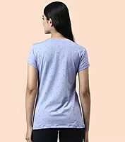 Enamor Short Sleeve Crew Neck Regular Length Pull On Basic Crew T-Shirt For Women - Slim Fit, Soft and Breathable Stretch Cotton - E247