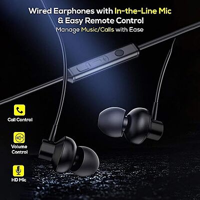 Ptron Pride Lite Wired In the Ear (Black)