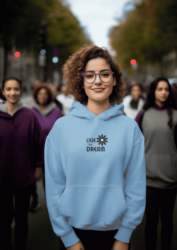 "Live the Dream" Printed Women Pullover Hoodies