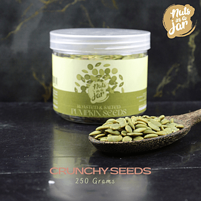 Nuts in a Jar Crunchy Salted Pumpkin Seeds 250 Grams Nuts in a Jar Crunchy Salted Pumpkin Seeds 250 Grams