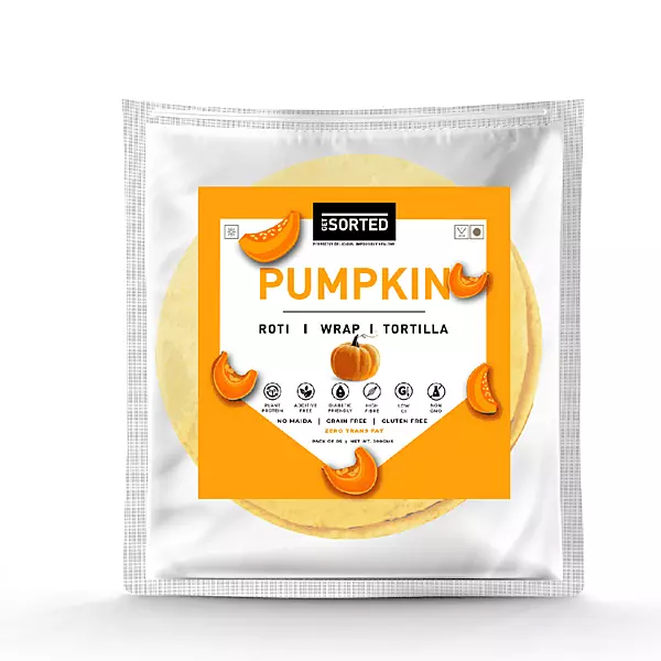 Pumpkin Roti (Pack Of 5) | 3.2 Gms Net Carbs