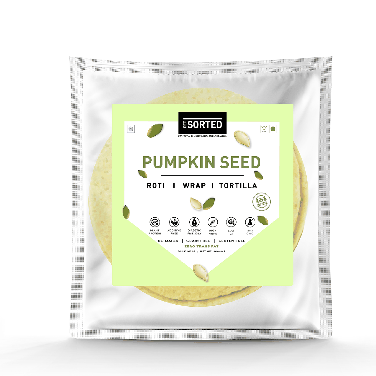 Pumpkin Seed Roti (Pack Of 5) | 3.4 Gms Net Carbs