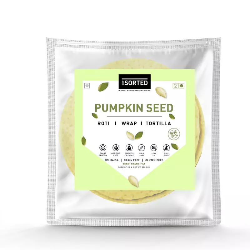 Pumpkin Seed Roti (Pack Of 5) | 3.4 Gms Net Carbs