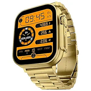 23 07 04 01 - Smart Watch PunnkFunnk DZ09 Square Smart Watch (Calling, Gold)