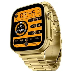 23 07 04 01 - Smart Watch PunnkFunnk DZ09 Square Smart Watch (Calling, Gold)