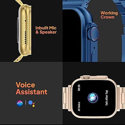 23 07 04 01 - Smart Watch PunnkFunnk DZ09 Square Smart Watch (Calling, Gold)