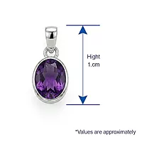 Sterling Silver Amethyst Gemstone Purple Pendant