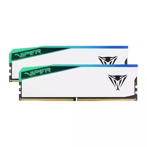 Patriot Viper Elite 5 RGB White 32GB (16GBx2) DDR5 6000MHz CL30 Desktop RAM – UDIMM