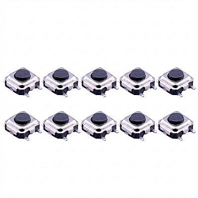 4 Pin Round Button SPST Straight Tactile Switch SMD-TS3315A (pack of 10) 4 Pin Round Button SPST Straight Tactile Switch SMD-TS3315A (pack of 10)