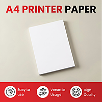 A4 Copier Paper 80gsm – 500 Sheet Ream | High-Quality White Copy Paper for Inkjet, Laser Printers & Photocopiers