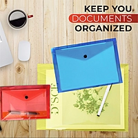 Pack of 12 Janrax A5 Red Document Wallets
