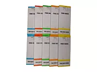 Pack of 10 63mm x 152mm Assorted Coloured Strip Restaurant Service Pads (PAD84)