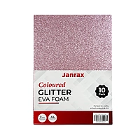 Pack of 10 A4 Pink Glitter EVA Foam Sheets