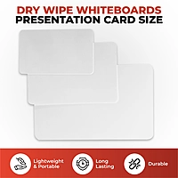 Pack of 12 5x3"" Dry Wipe Whiteboards - Presentation Card Size