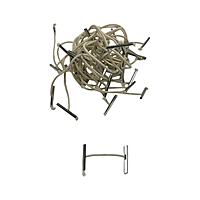 Pack of 100 Elastic White 25mm Metal End Treasury Tags