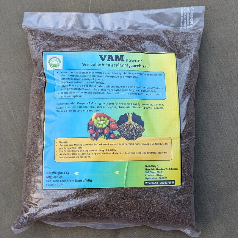 1Kg VAM (Vesicular Arbuscular Mycorrhiza) Root Growth Booster & Essential Fertilizer for all Plants | Soil Enhancer