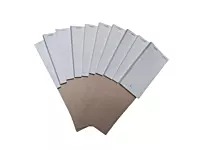 Pack of 10 76mm x 140mm Plain White Duplicate NCR Service Pads (PAD20)