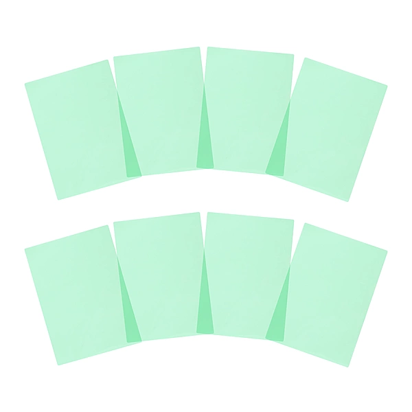 Pack of 8 A4 Plain Green Dyslexia Overlay Reading Sheets â€“ PET Material, Rounded Corners