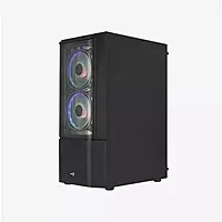 AeroCool Quantum Mesh RGB ATX Mid Tower Case – Tempered Glass | 1 RGB Fan | Black