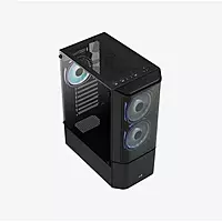AeroCool Quantum Mesh RGB ATX Mid Tower Case – Tempered Glass | 1 RGB Fan | Black