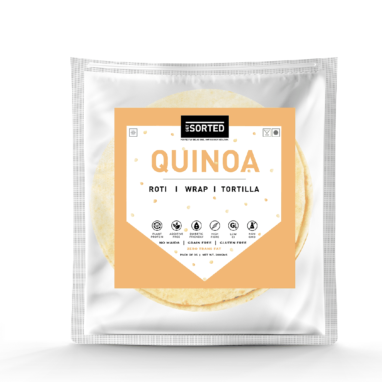Quinoa Roti (Pack Of 5) | 10.4 Gms Net Carbs