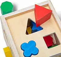 Channapatna Toys Shape Sorting Cube – Classic Montessori Wooden Toy