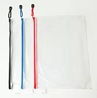 Pack of 12 A4 Blue Zip Strong Mesh Bags - Tough Waterproof Storage