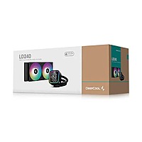 DeepCool LD240 ARGB Liquid Cooler – 240mm AIO | LED Display | Dual 120mm Fans