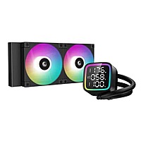 DeepCool LD240 ARGB Liquid Cooler – 240mm AIO | LED Display | Dual 120mm Fans