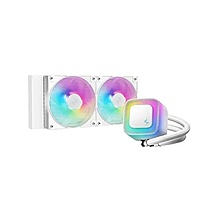 DeepCool LE240 V2 ARGB Liquid Cooler (White) – 240mm AIO | Dual 120mm Fans