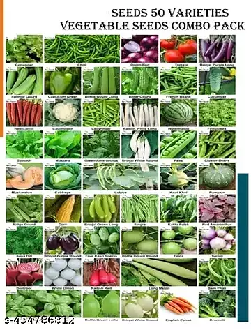 Seed 50 Variety Vegetables Seed Combo Packet