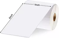 Roll of 500 White Self Adhesive Thermal Printer Labels 4"" x 6"" (10.16 x 15.24cm)