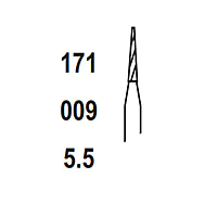Pivo Taper Fissure Flat End Plain Cut Carbide Bur RA-169 – Pack of 5