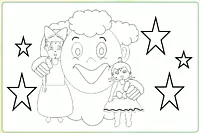 राधा आणि बन्सी - Marathi Stories For Children With Audio & Pictures For Colouring